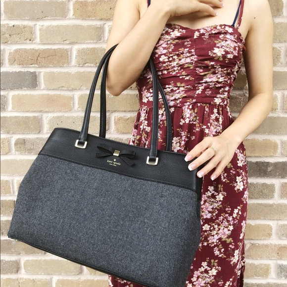 Gaby’sBags👜💕NWT Kate Spade Large Tote felt Bow - Picture 8 of 8